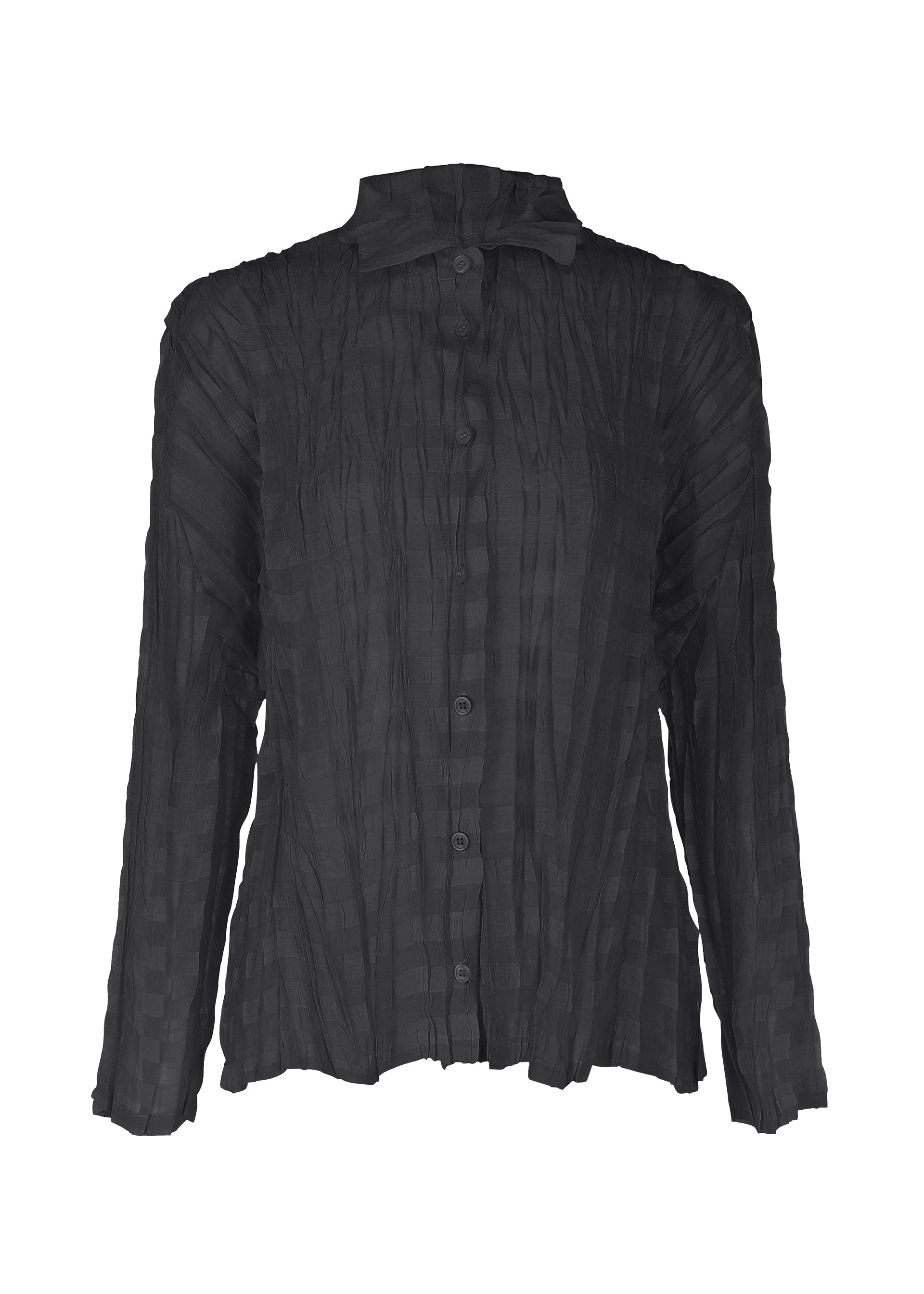 Twisted Border Shirt - BLACK