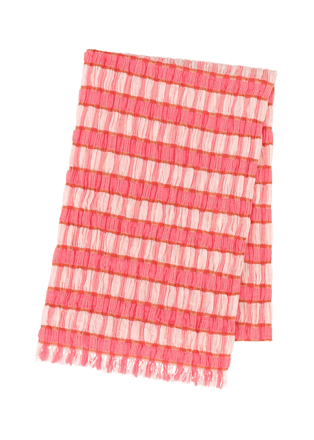 Cotton Check Scarf - PINK