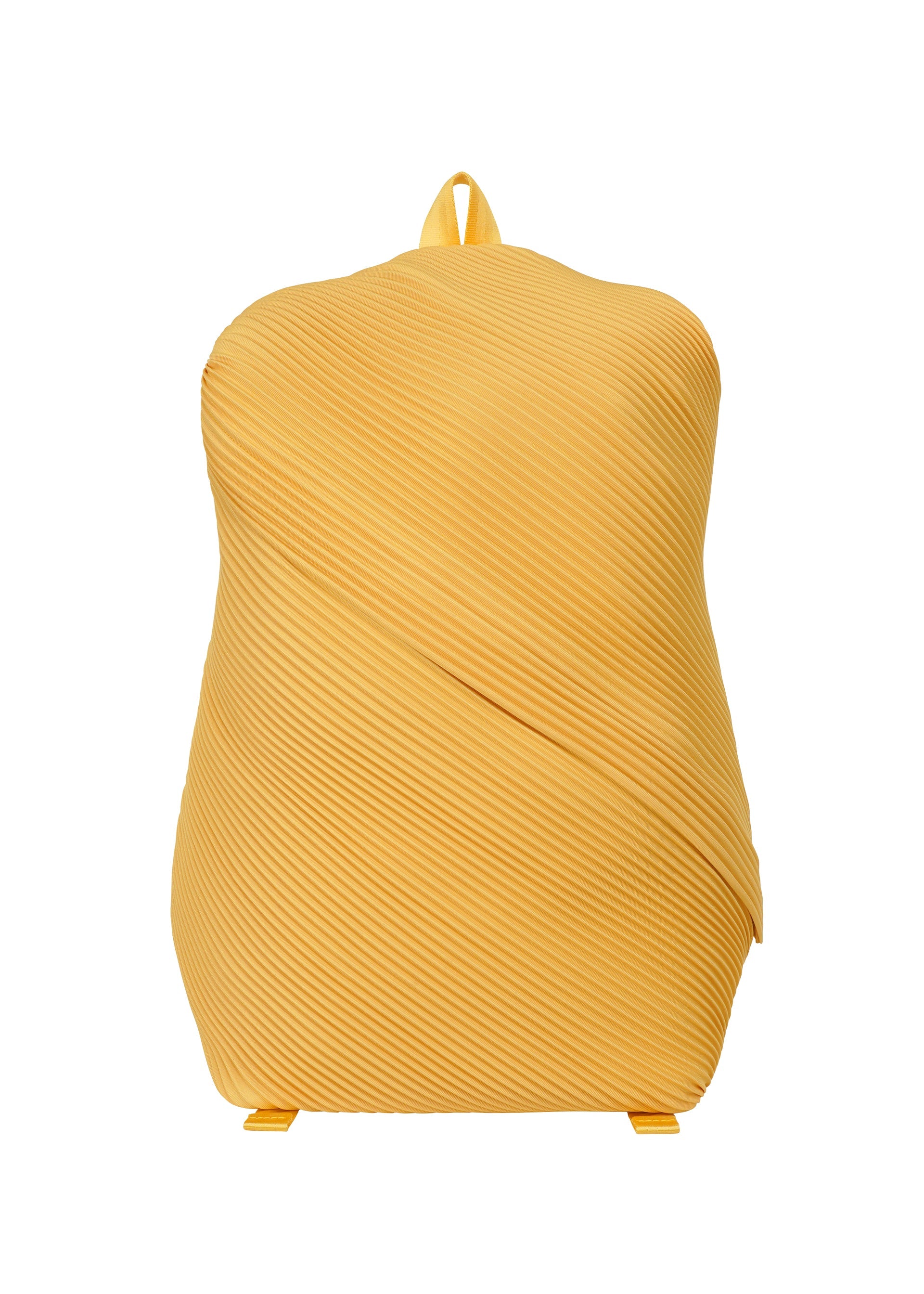 Bias Pleats Backpack - YELLOW