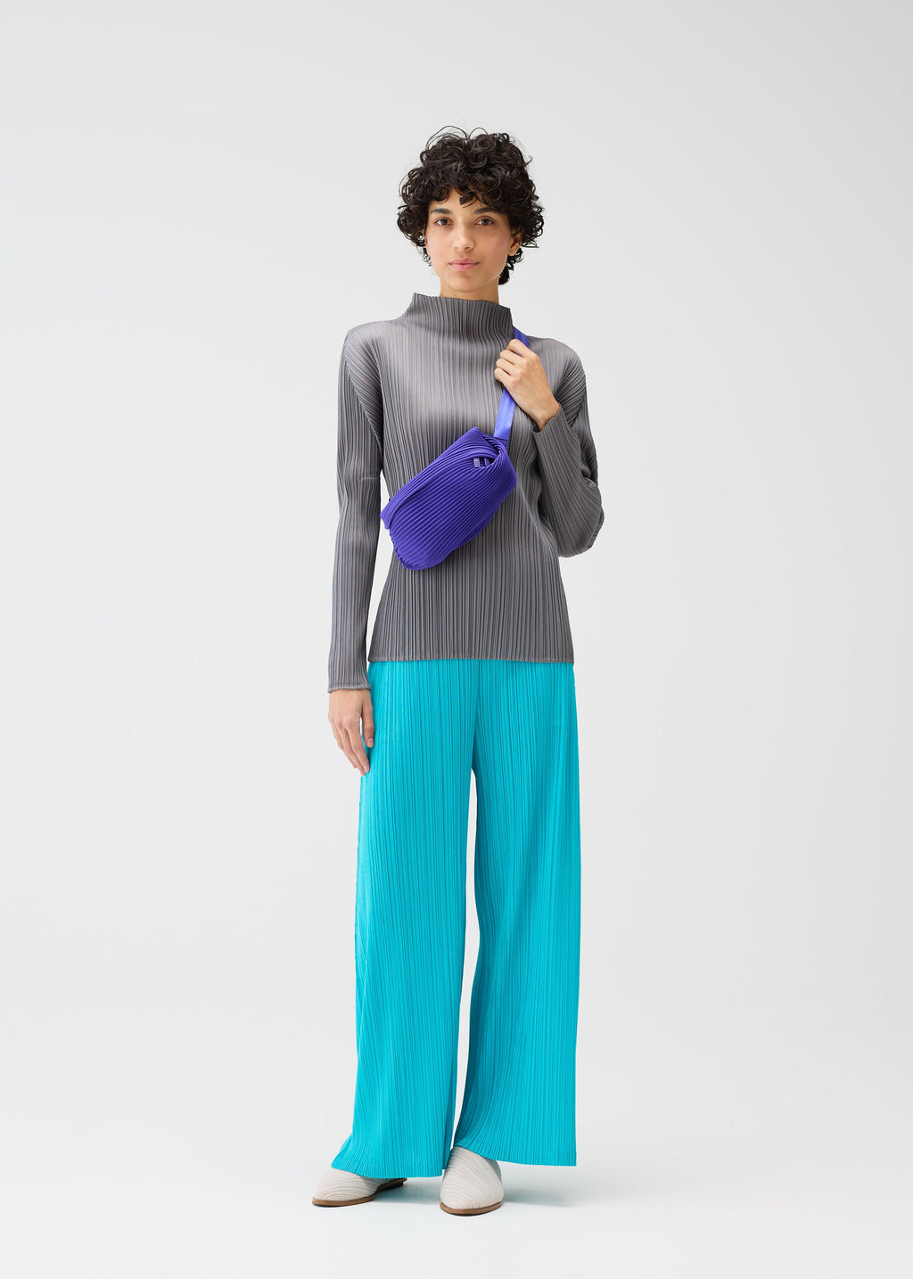 Bias Pleats Waist Bag