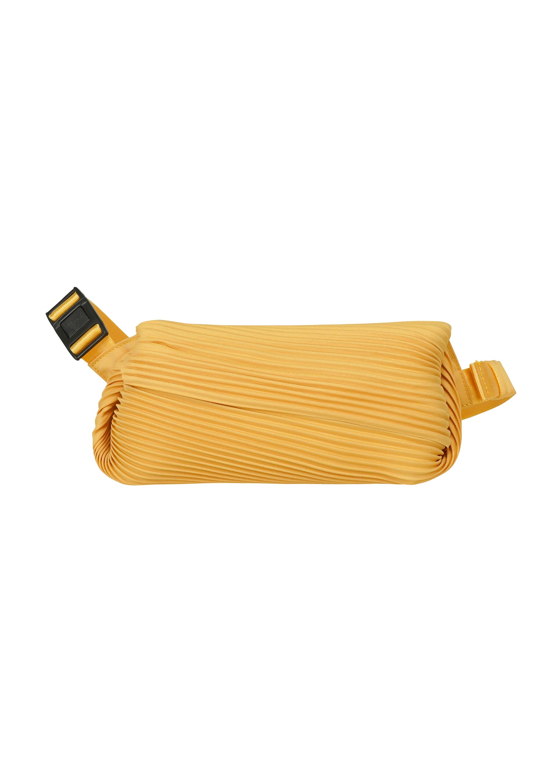 Bias Pleats Waist Bag - YELLOW