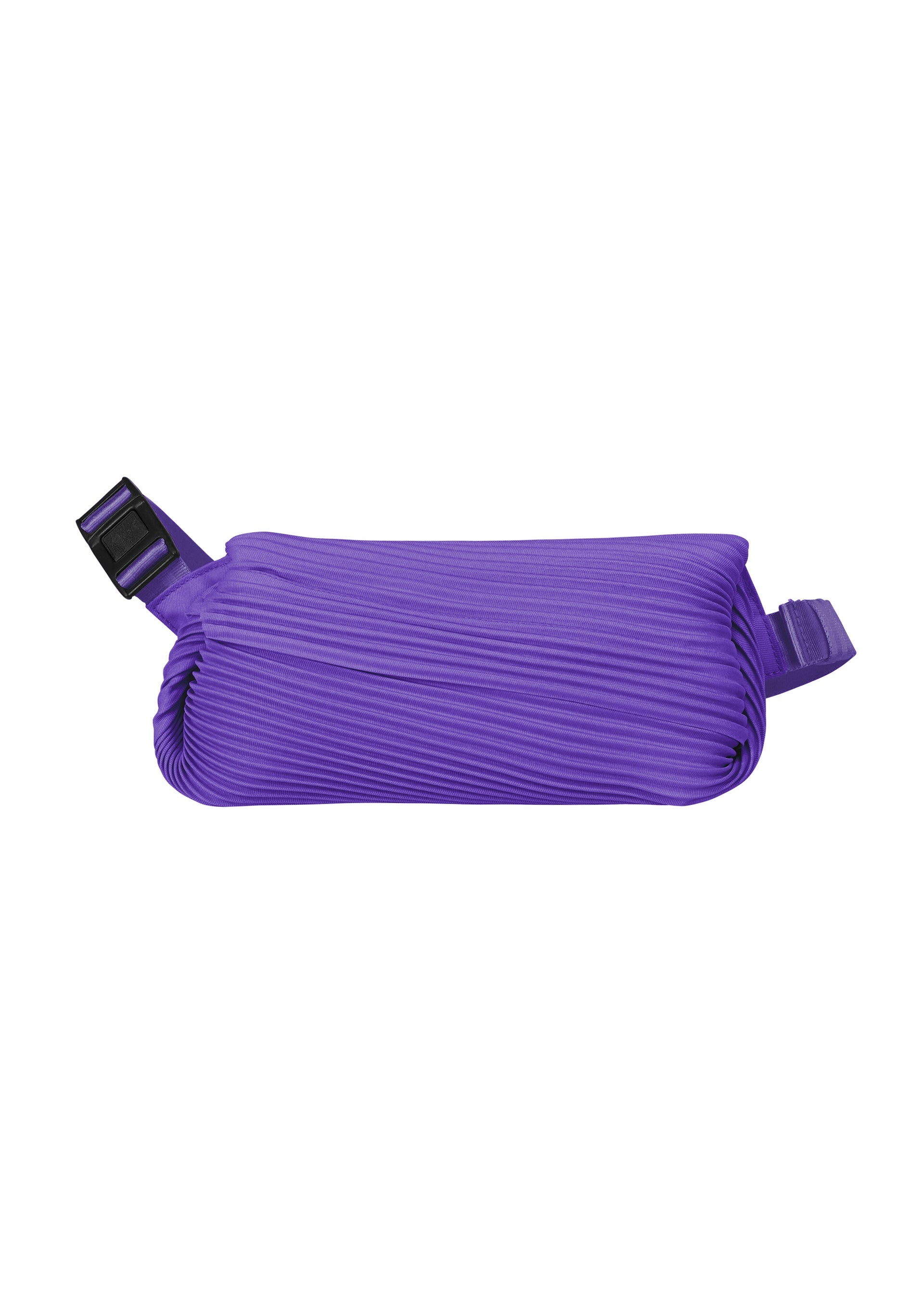 Bias Pleats Waist Bag - PURPLE
