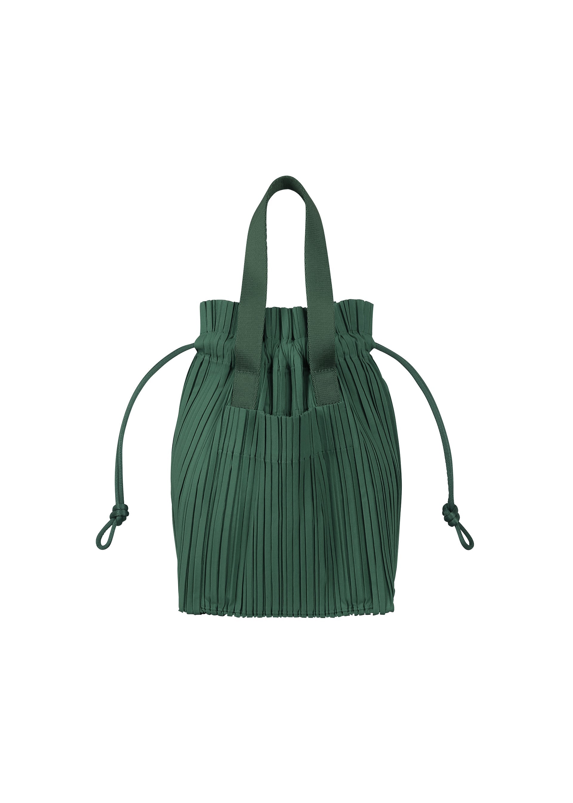 Pleats Tote Bag - DARK GREEN