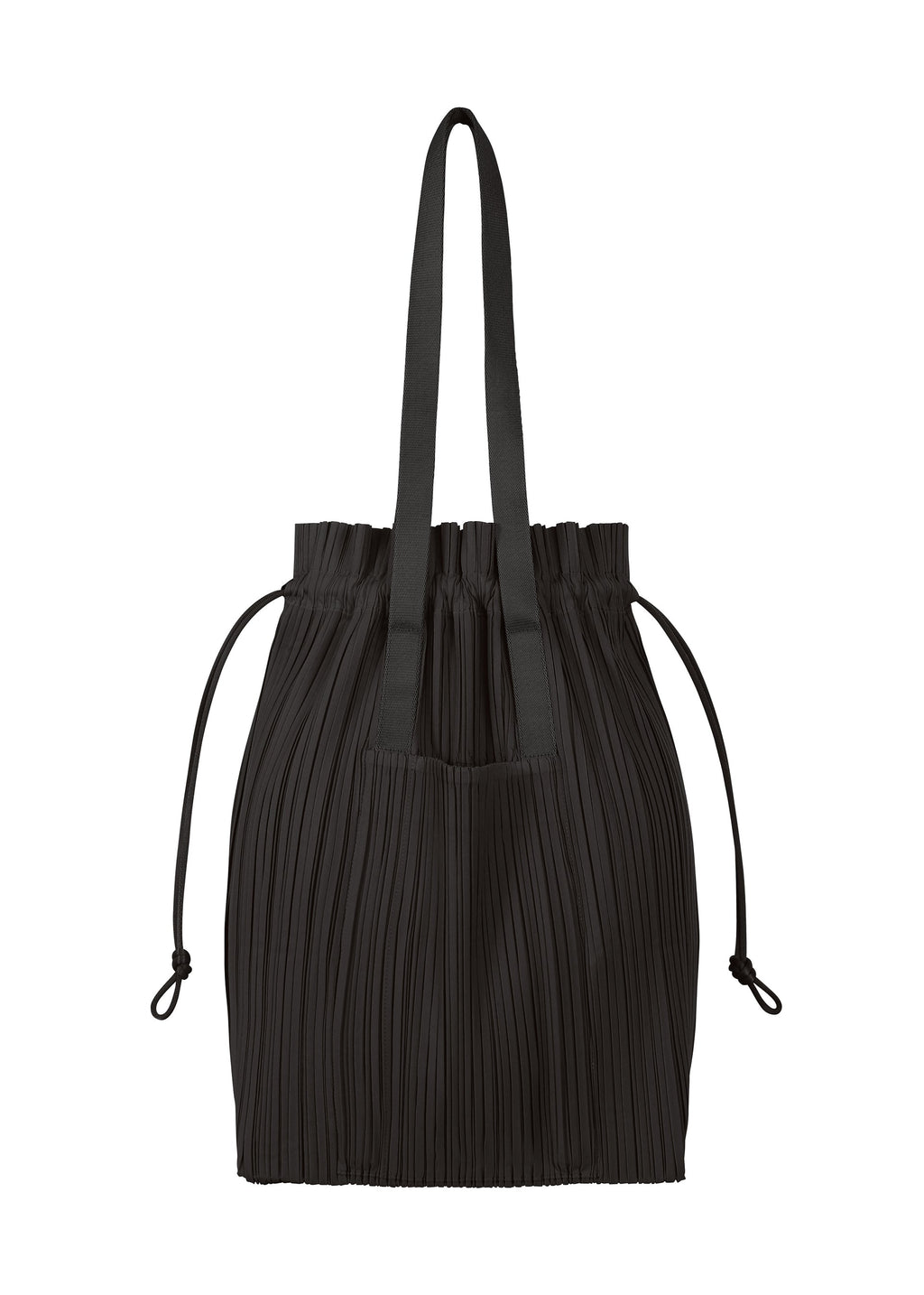 Pleats Tote Bag - BLACK