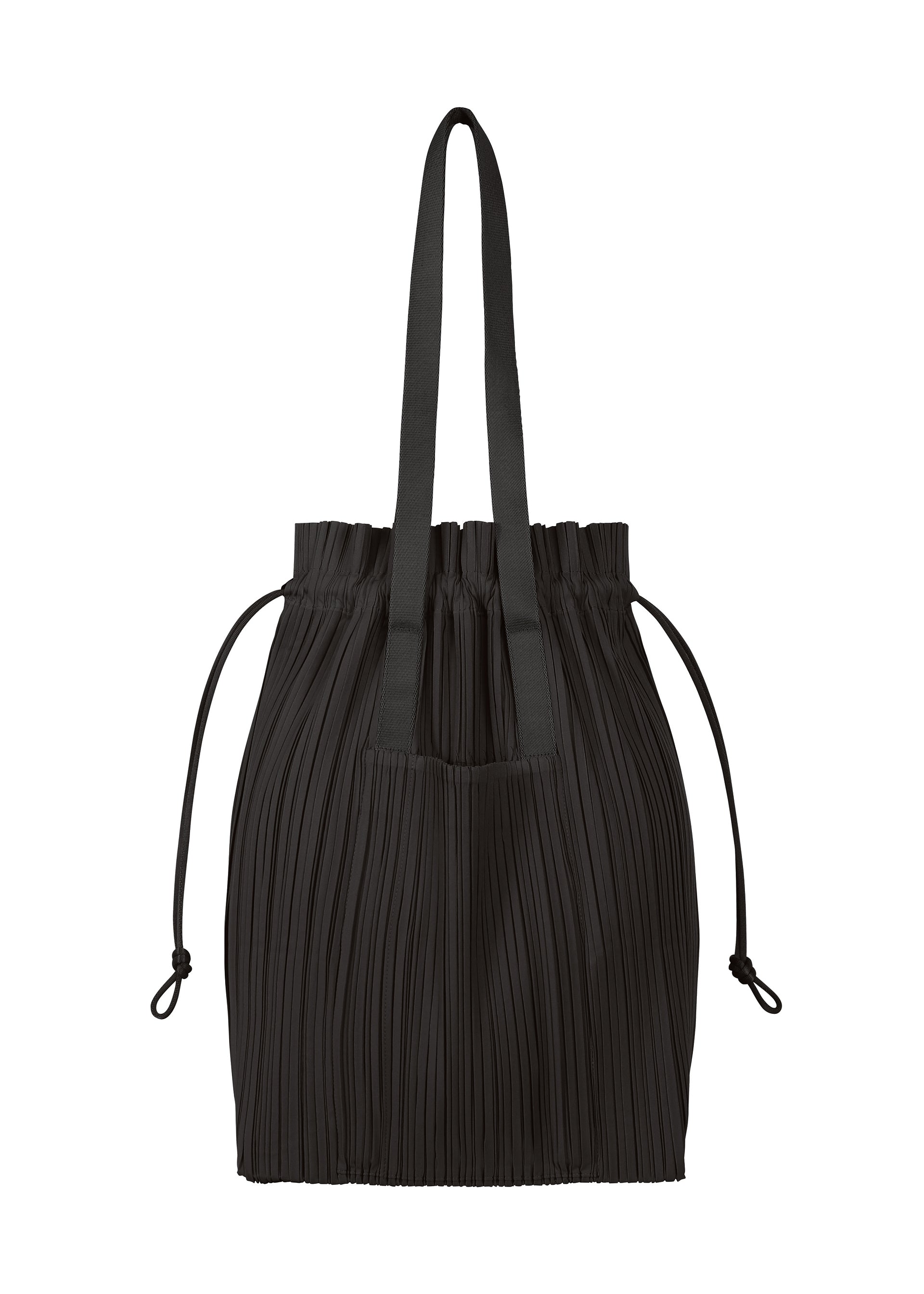 Pleats Tote Bag - BLACK