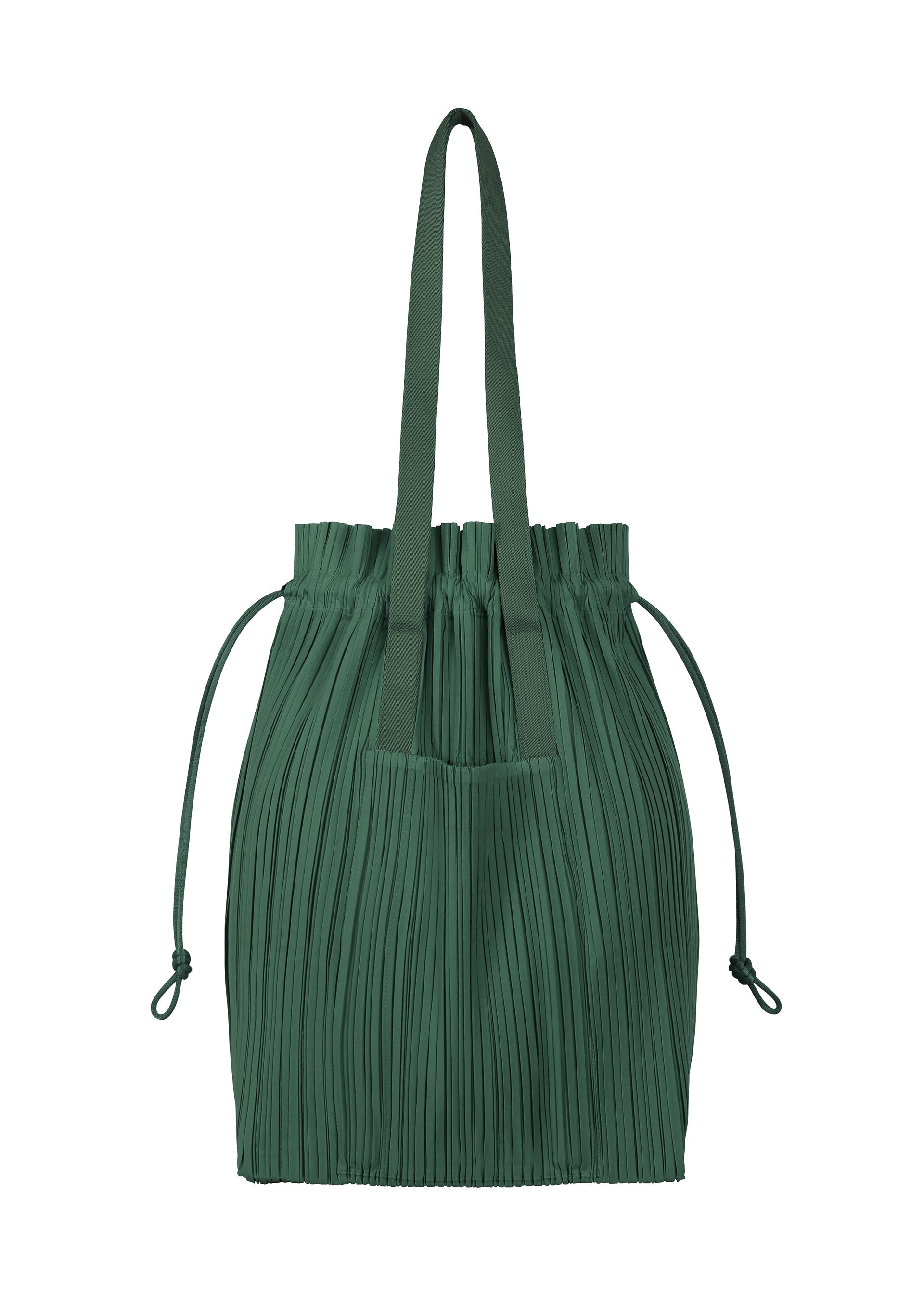 Pleats Tote Bag - DARK GREEN
