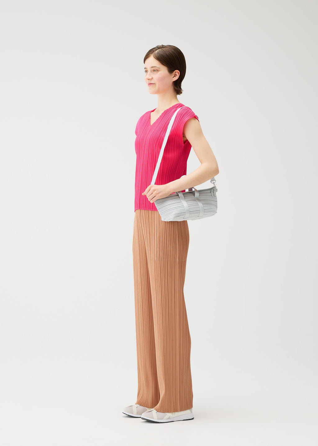 Pleats Boston Bag