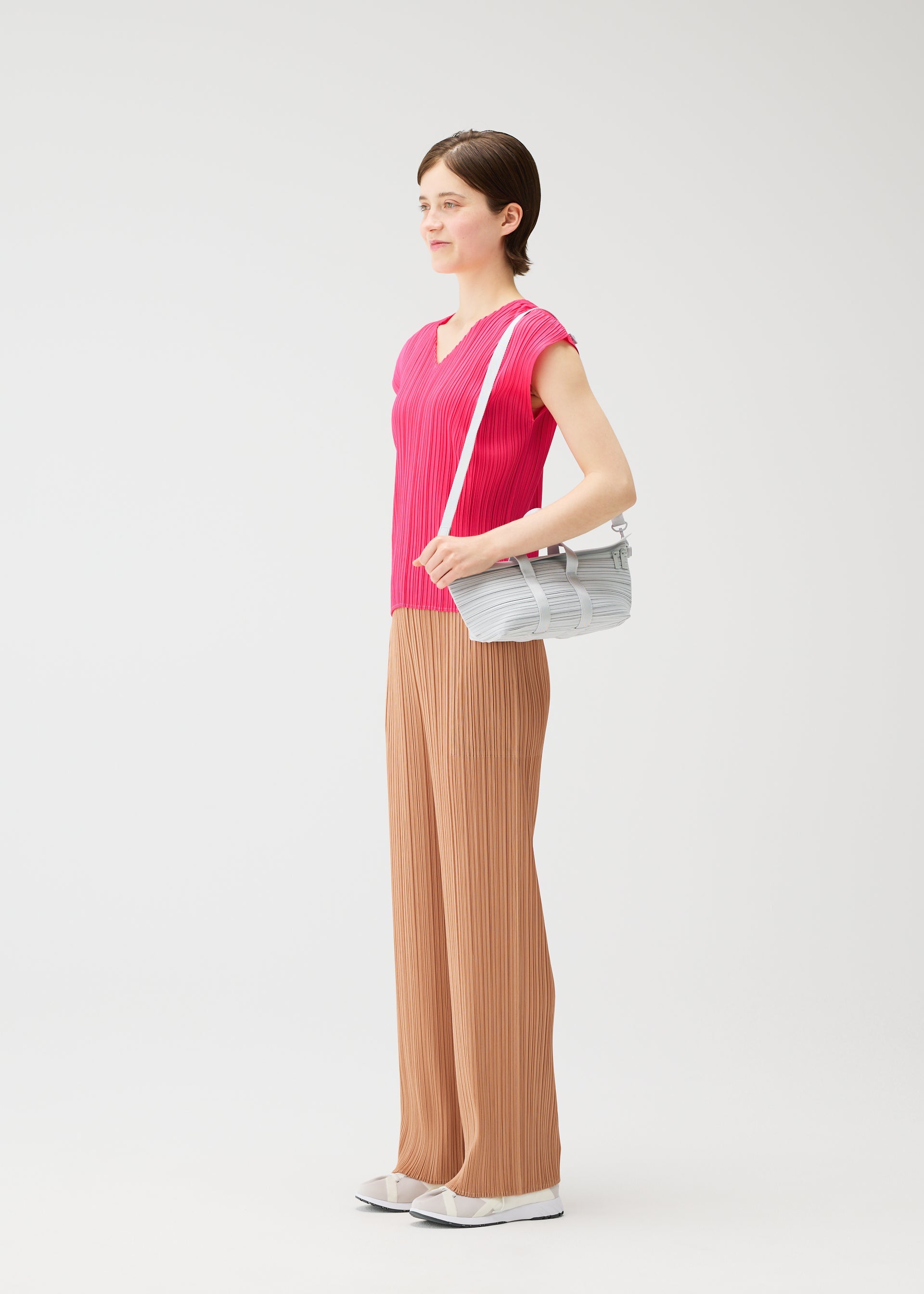 Pleats Boston Bag
