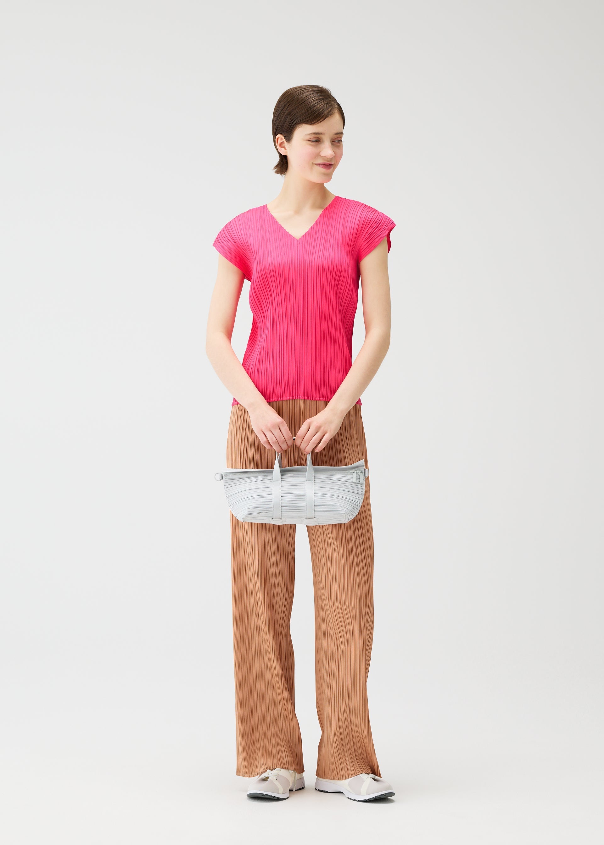 Pleats Boston Bag