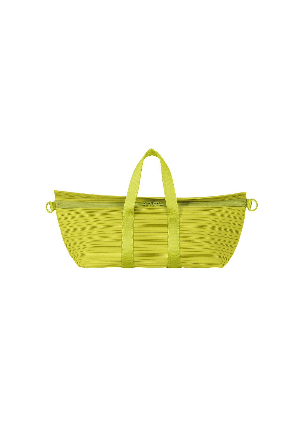 Pleats Boston Bag - YELLOW GREEN