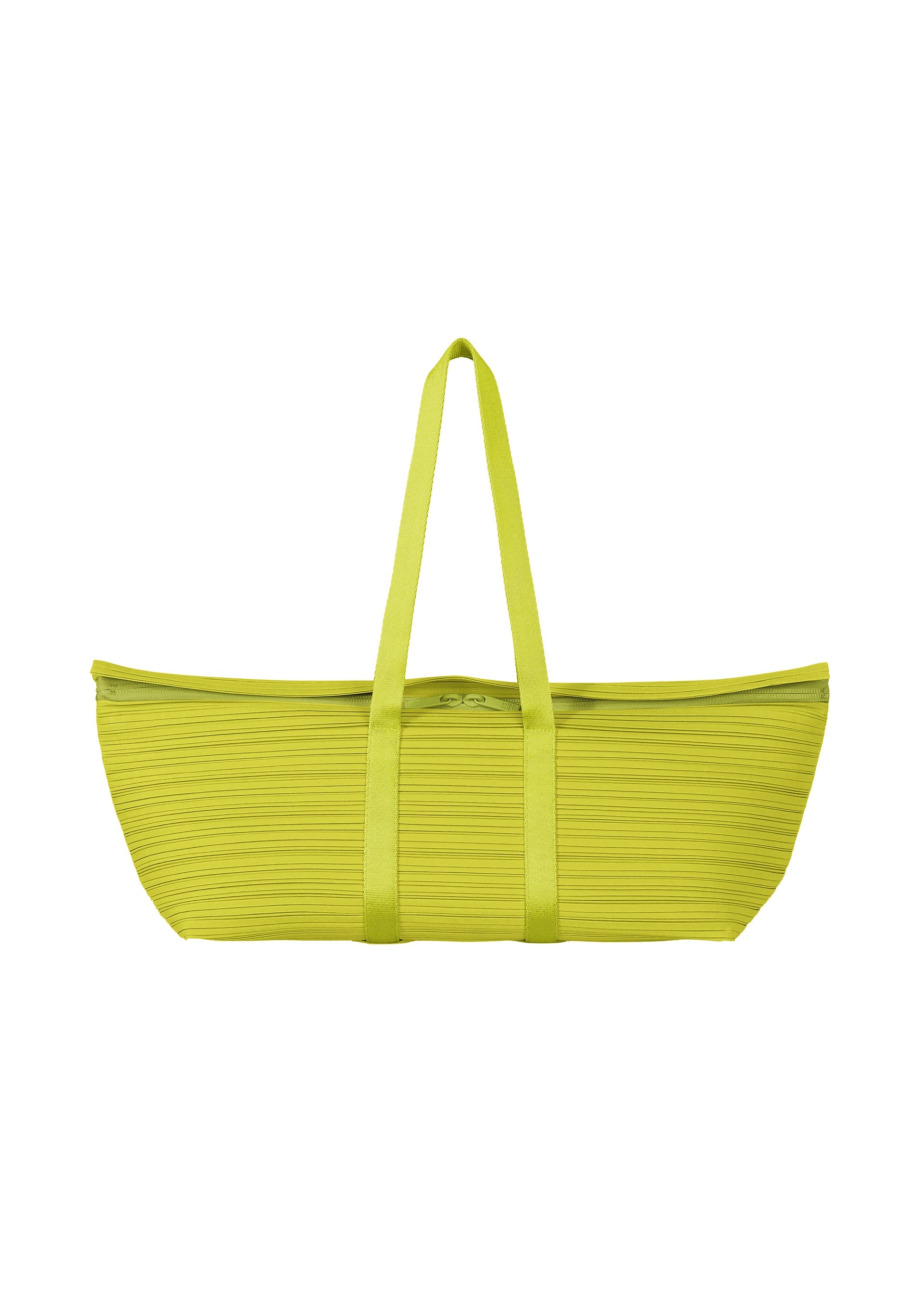 Pleats Boston Bag - YELLOW GREEN