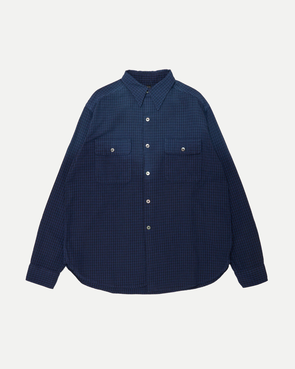 LOT.117 WORK SHIRT - FADED NAVY CHECK