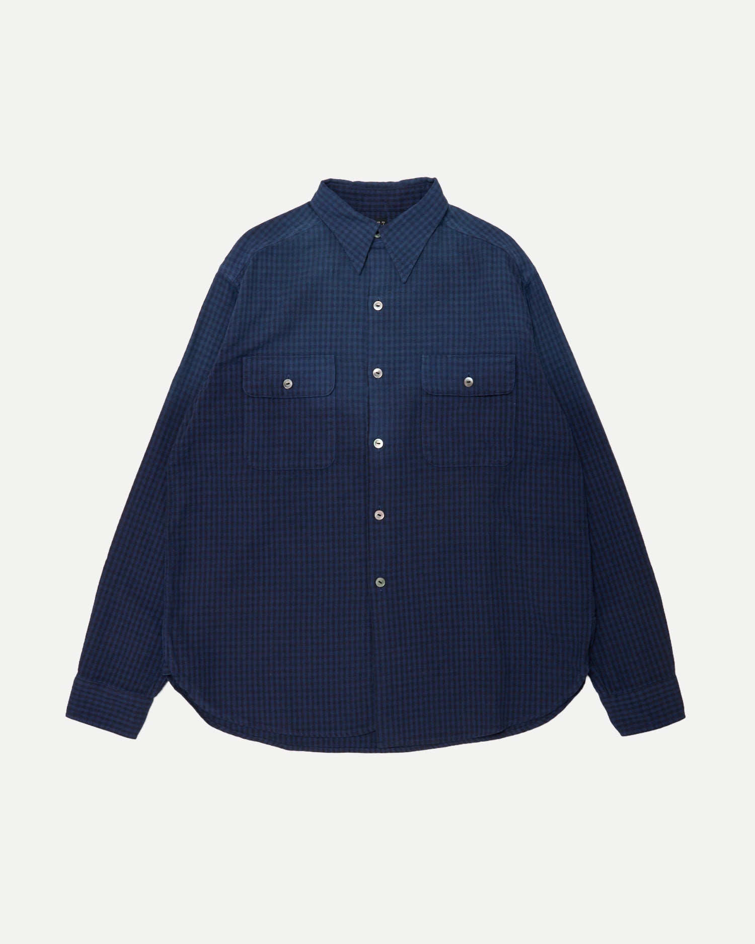 LOT.117 WORK SHIRT - FADED NAVY CHECK