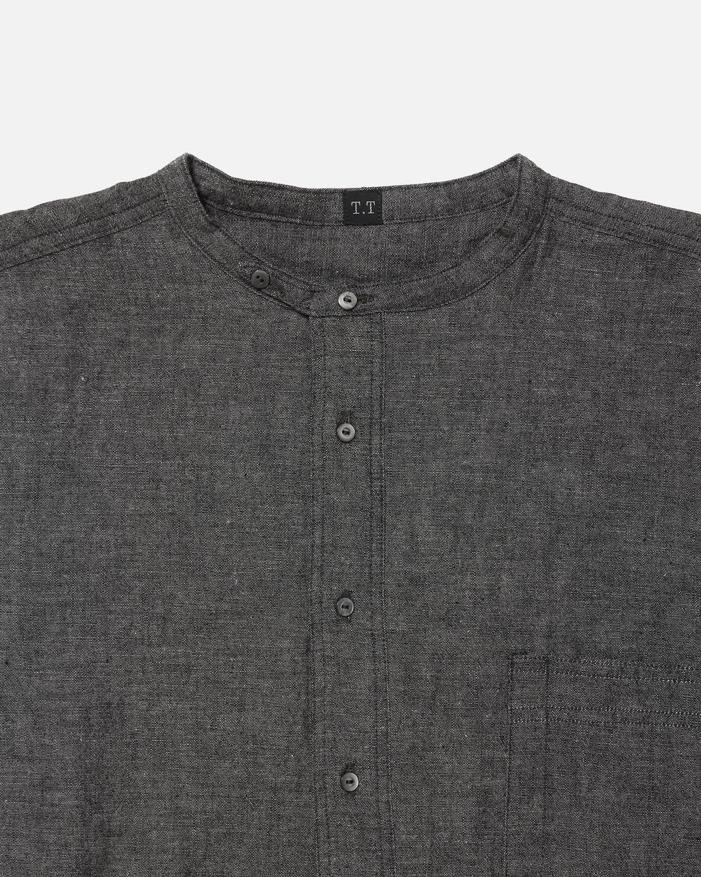 LOT.105 BAND COLLAR SHIRT P/O