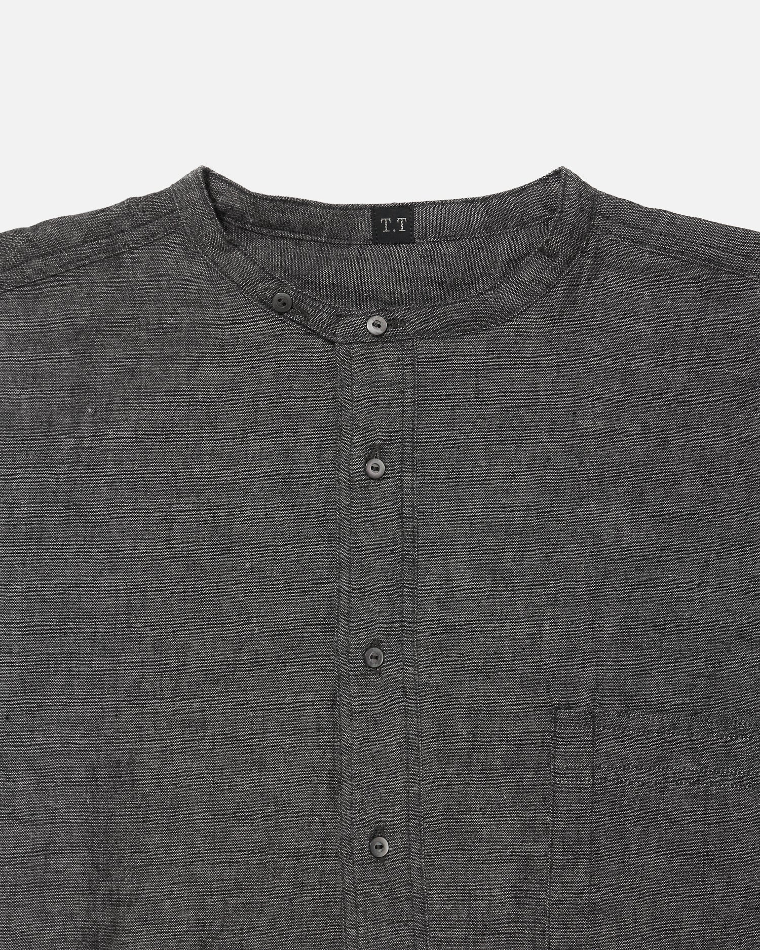 LOT.105 BAND COLLAR SHIRT P/O