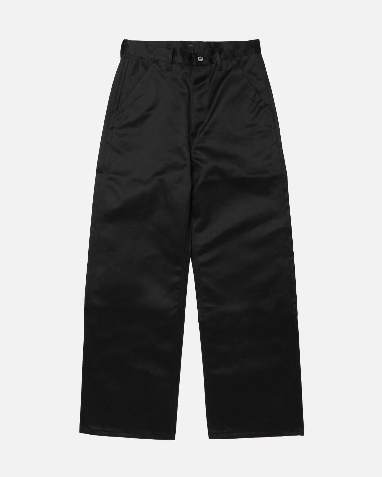LOT.222 PAINTER PANTS WITH BUCKLE - BLACK