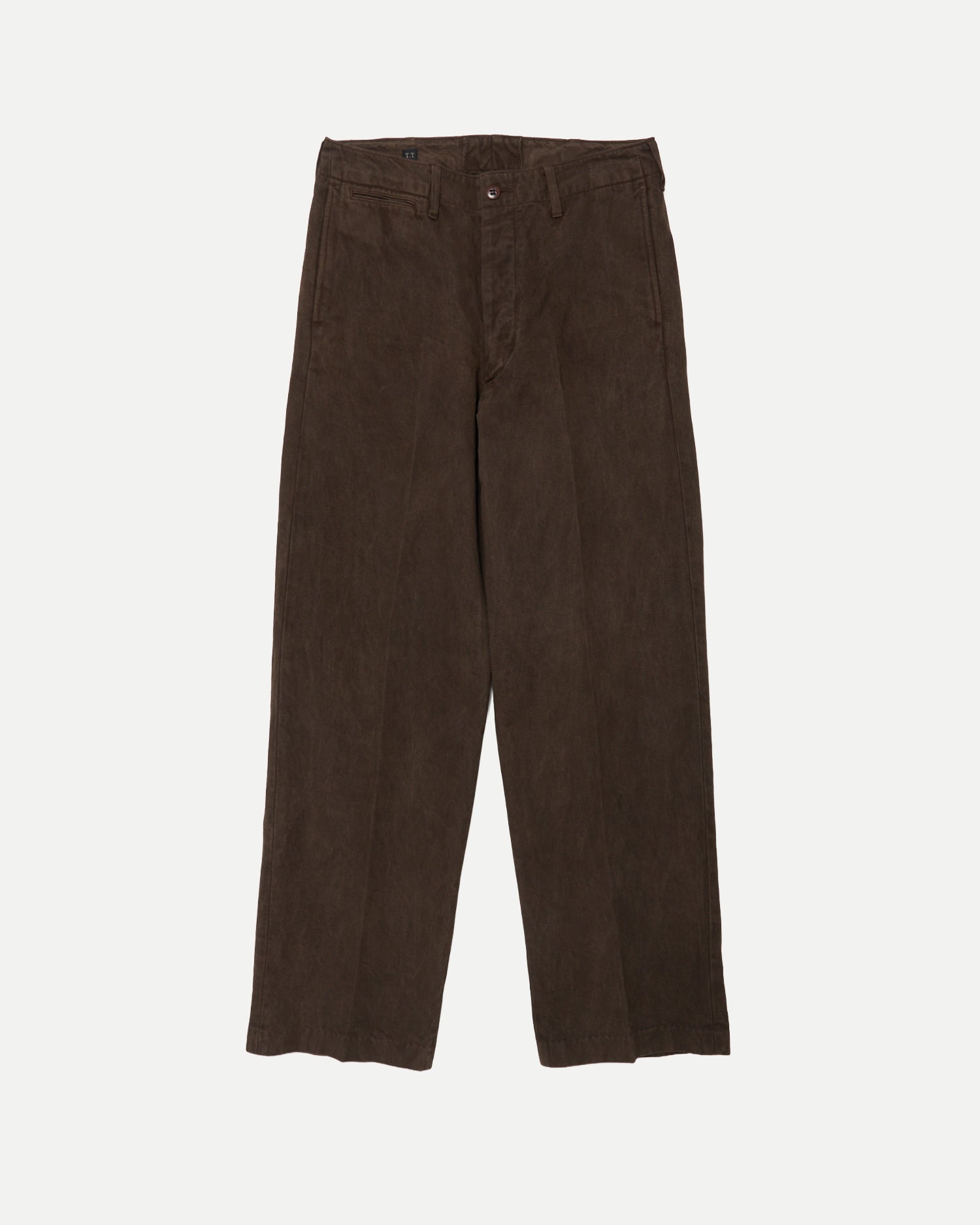 LOT.221 FIELD TROUSERS - MUD DYED BROWN