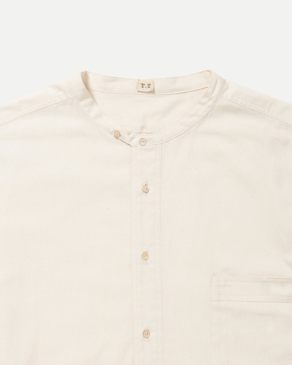 LOT.105 BAND COLLAR SHIRT P/O