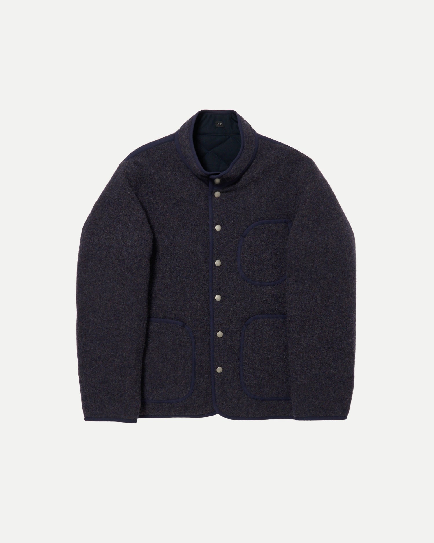 LOT.323 QUILT LINING BLANKET JACKET - Navy