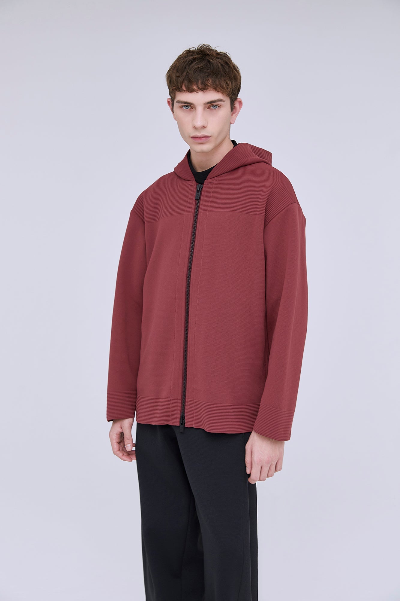 MILAN RIB HOODIE JACKET