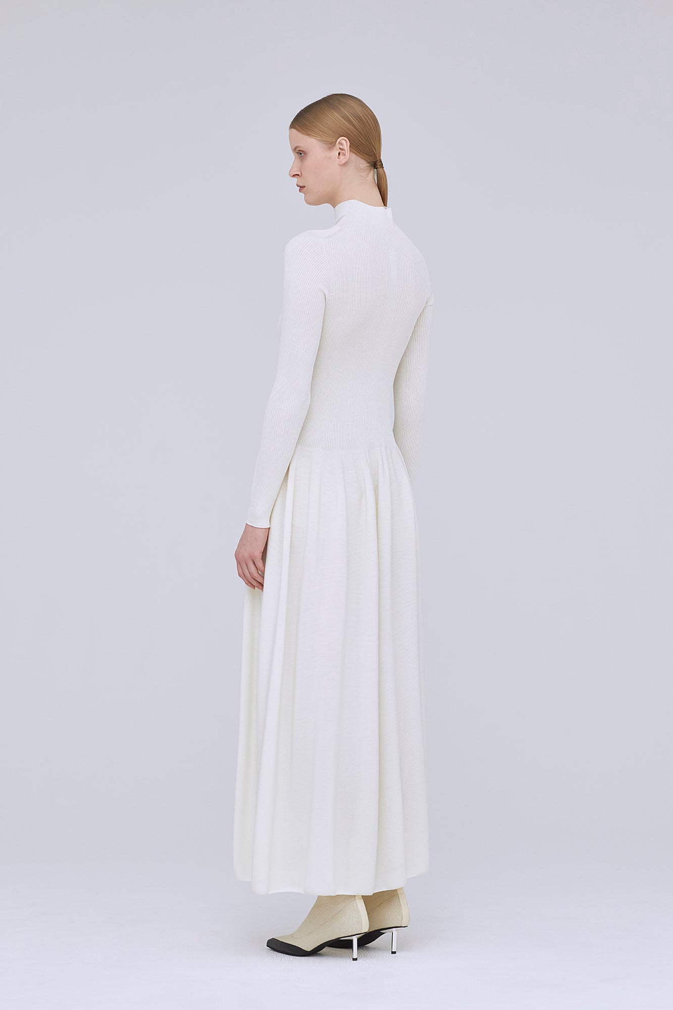 SILK LONG SLEEVE DRESS