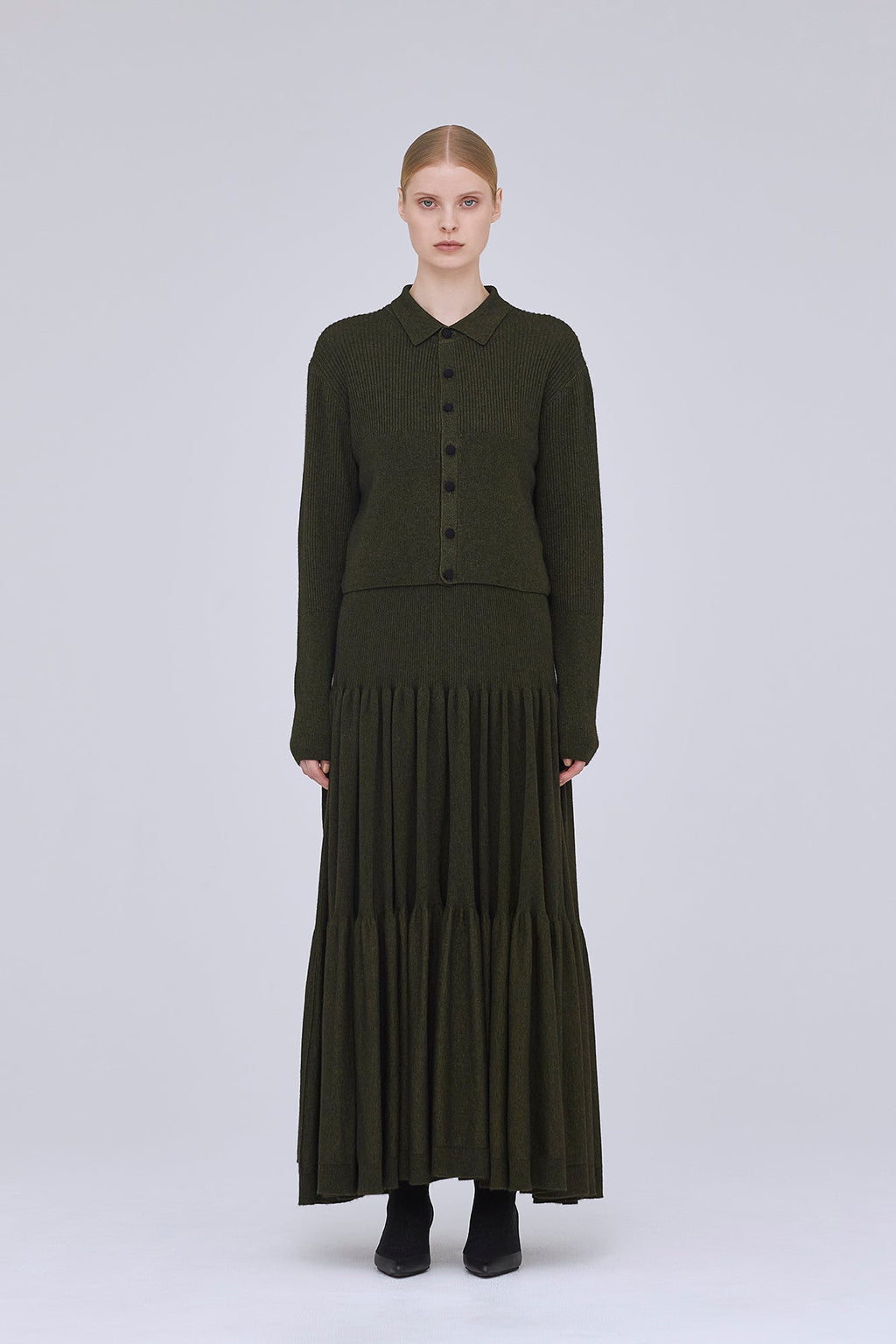 CASHMERE SILK CASCADES SKIRT