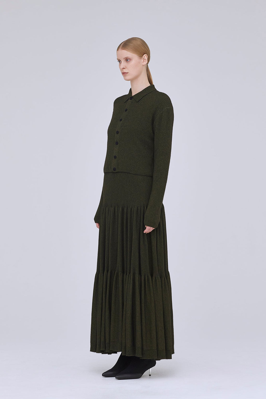 CASHMERE SILK CASCADES SKIRT