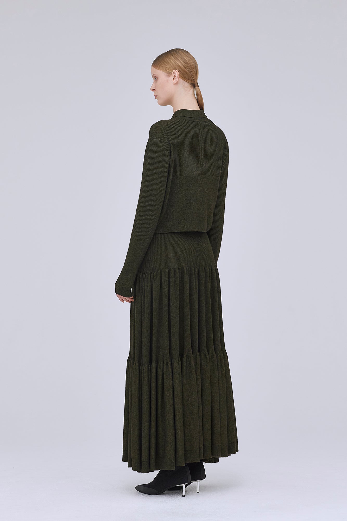 CASHMERE SILK CASCADES SKIRT
