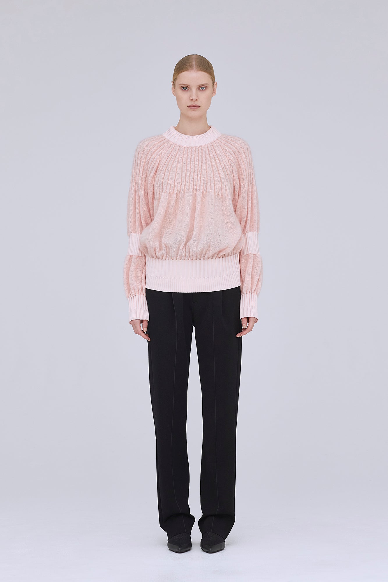 FLUTED MOHAIR TOP