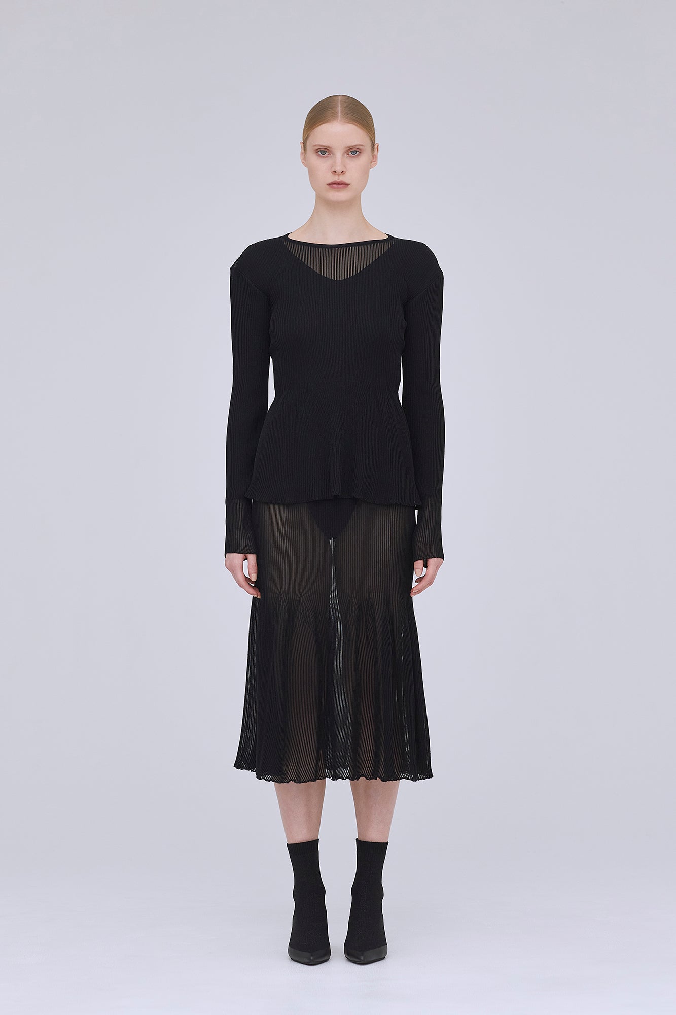 RIB LONG SLEEVE BODY SUIT