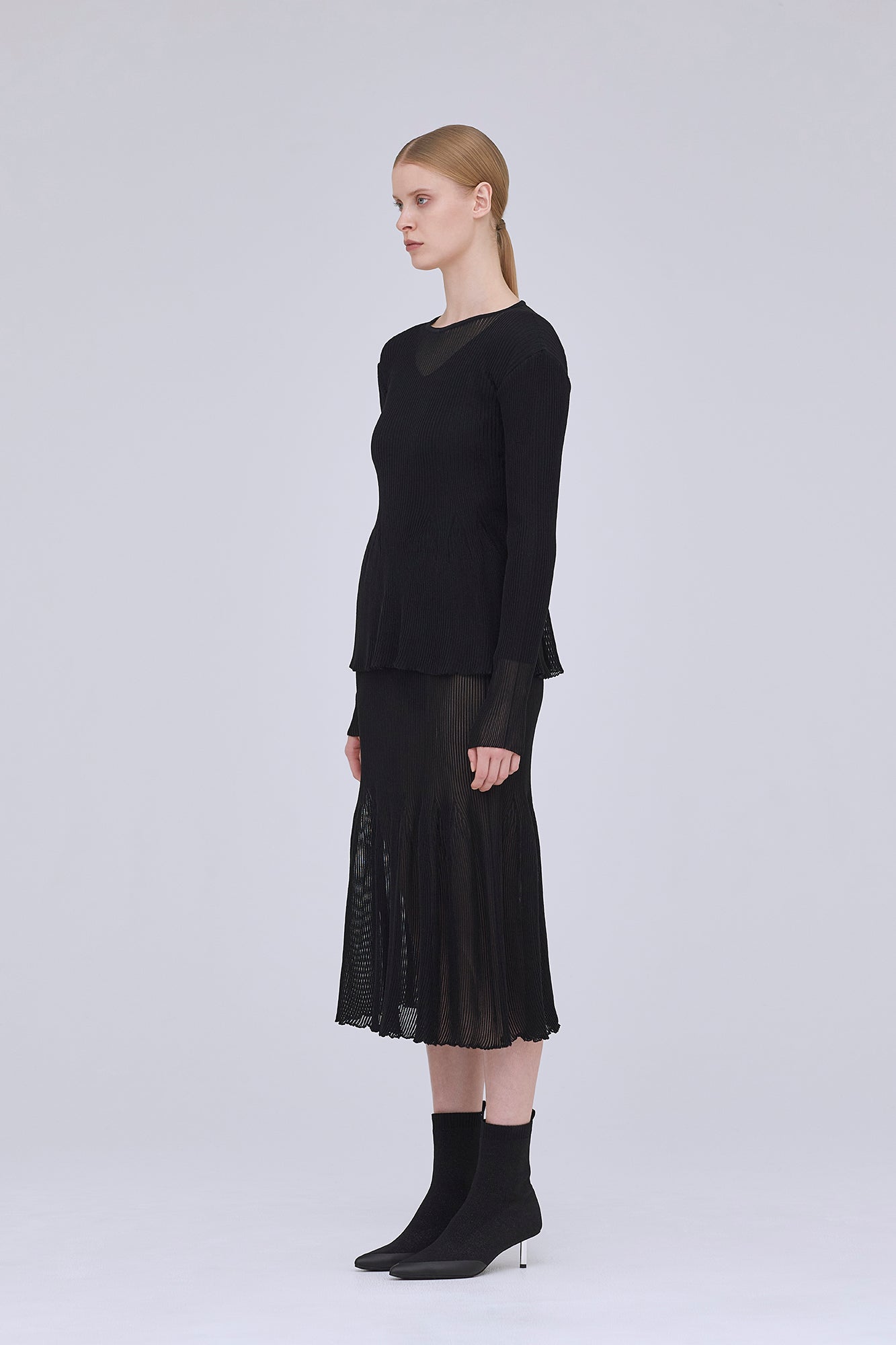 RIB LONG SLEEVE BODY SUIT