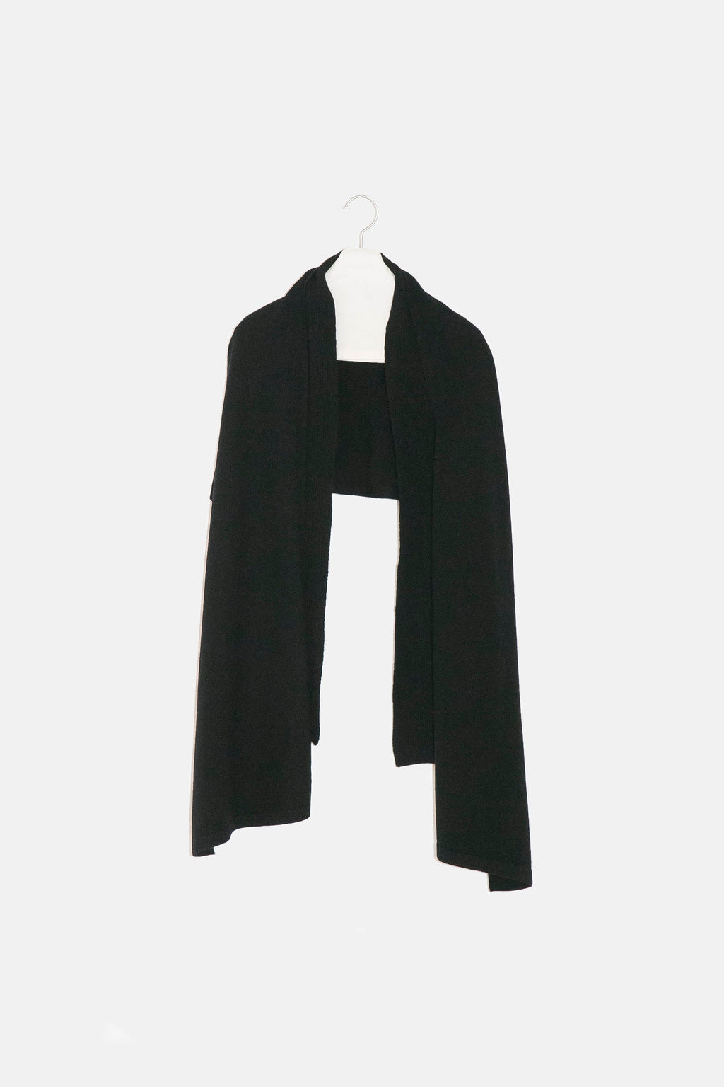 W SCARF - BLACK×BLACK