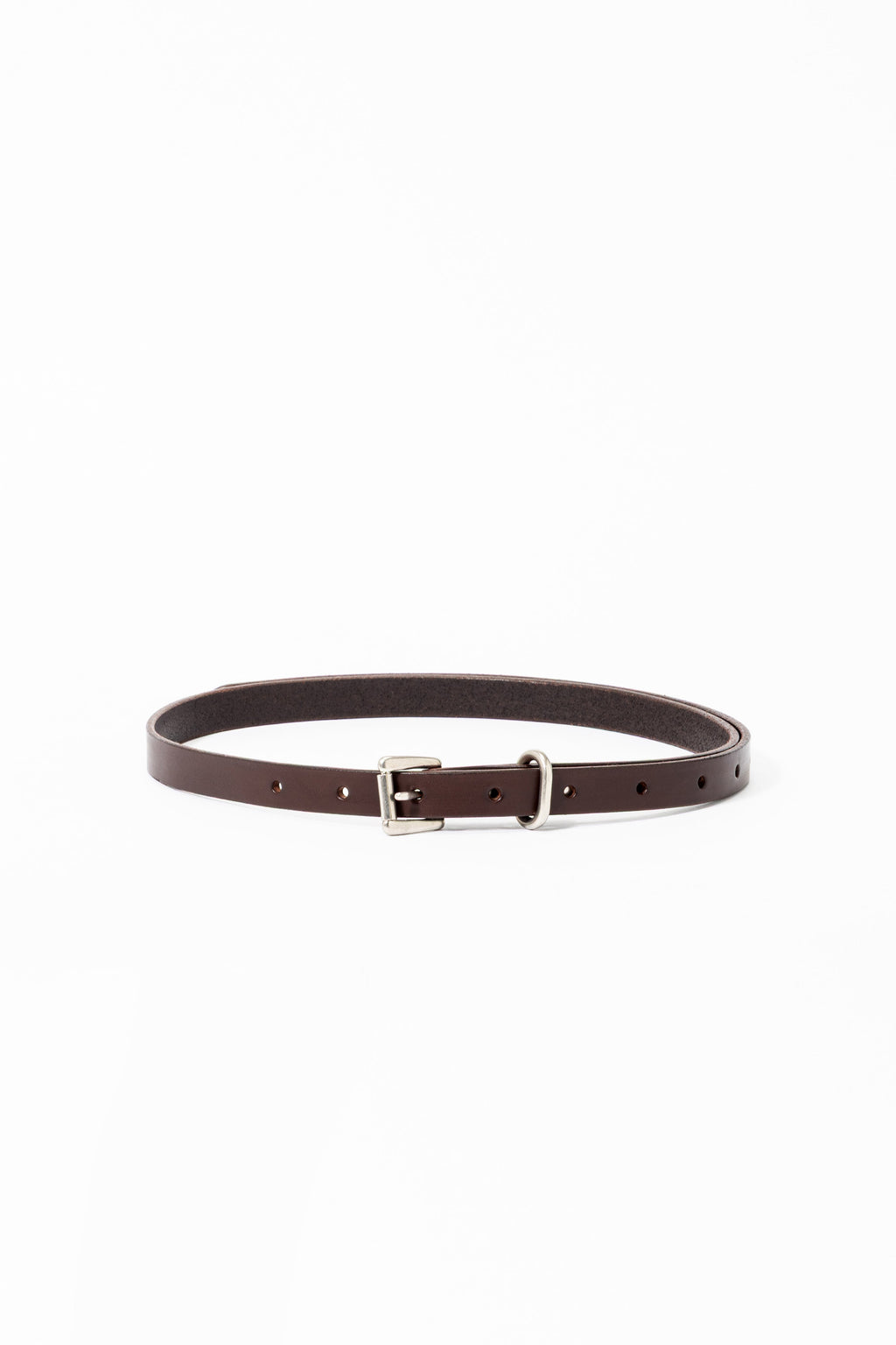 STANDARD BELT SLIM - BROWN×SILVER