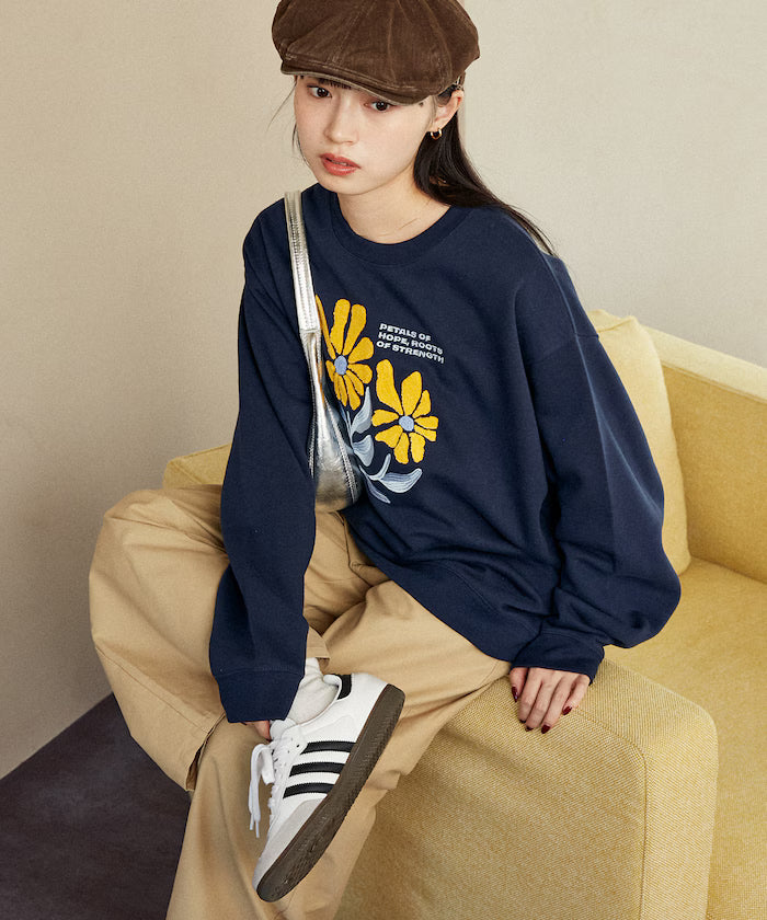 Daisy Embroidered Crew Sweat Limited Edition