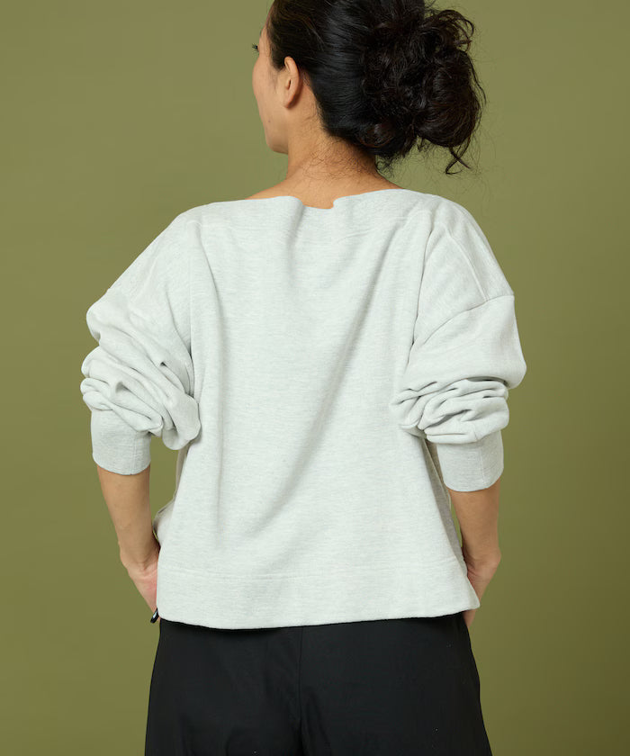 Boat Neck Short Sweatshirt