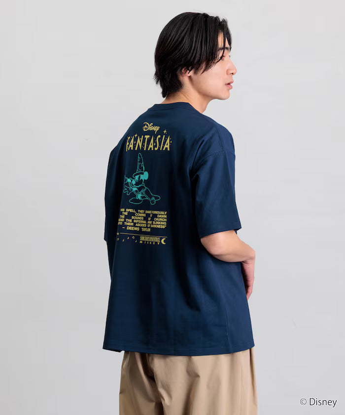 DISNEY/Mickey Mouse 'Fantasia'/Back Print Crew Neck T-Shirt [Limited Edition]