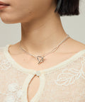 Double Chain Mantle Necklace - Silver