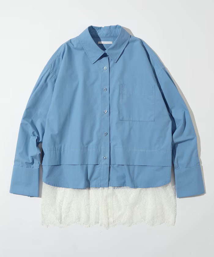 Oversized Lace Layered Shirt