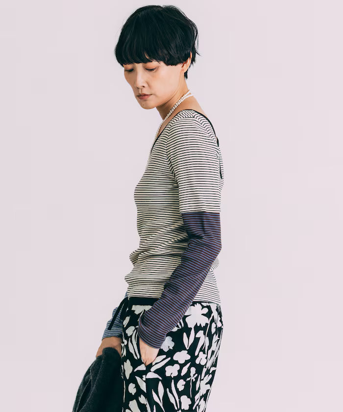 Healthknit Slim Stripe Tank T-Shirt SET