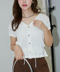 Linen Touch Eyelet Knit Cardigan Limited Edition - Off White