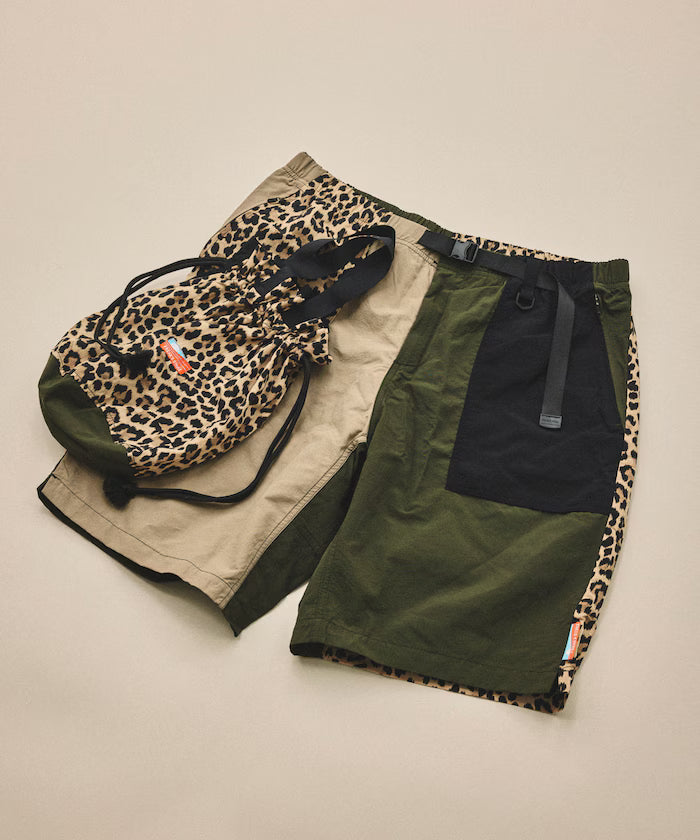 Relaxed Fit Recycled Nylon Webbing Belt Shorts