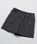 Nylon Short Length Baggy Shorts - Charcoal Gray
