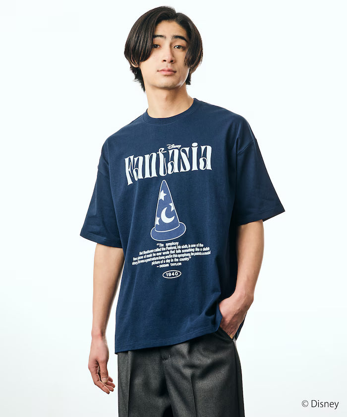 Limited Edition/DISNEY Disney Special Order Big Silhouette Front Print Crew Neck T-Shirt Fantasia