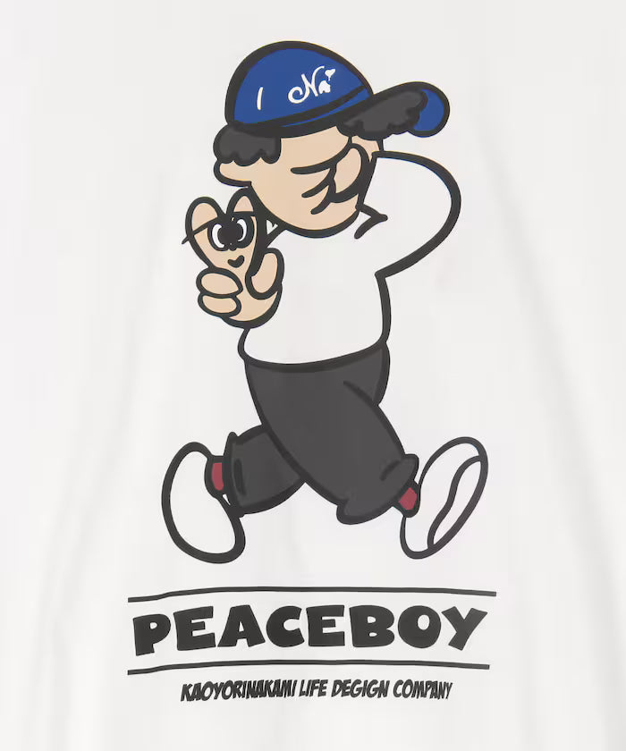 [May 22 12:00 Start of Sales] kaoyorinakami × FREAK'S STORE / Kaoyorinakami Special Order Peace Boy Tee
