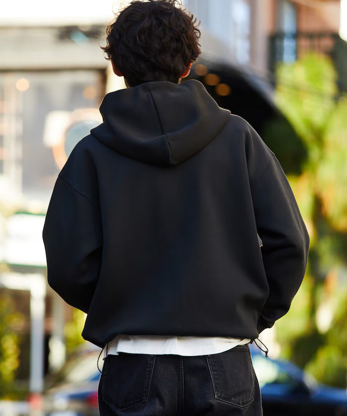 Big Silhouette Spindle Cardboard One Point Logo Sweat Zip-Up Hoodie