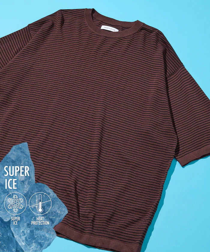 [New Color Added] SUPER ICE / Super Ice Crew Neck Knit T-Shirt / Contact Cooling