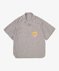 re-engineered overshirt short sleeve dead stock gray stripe - default
