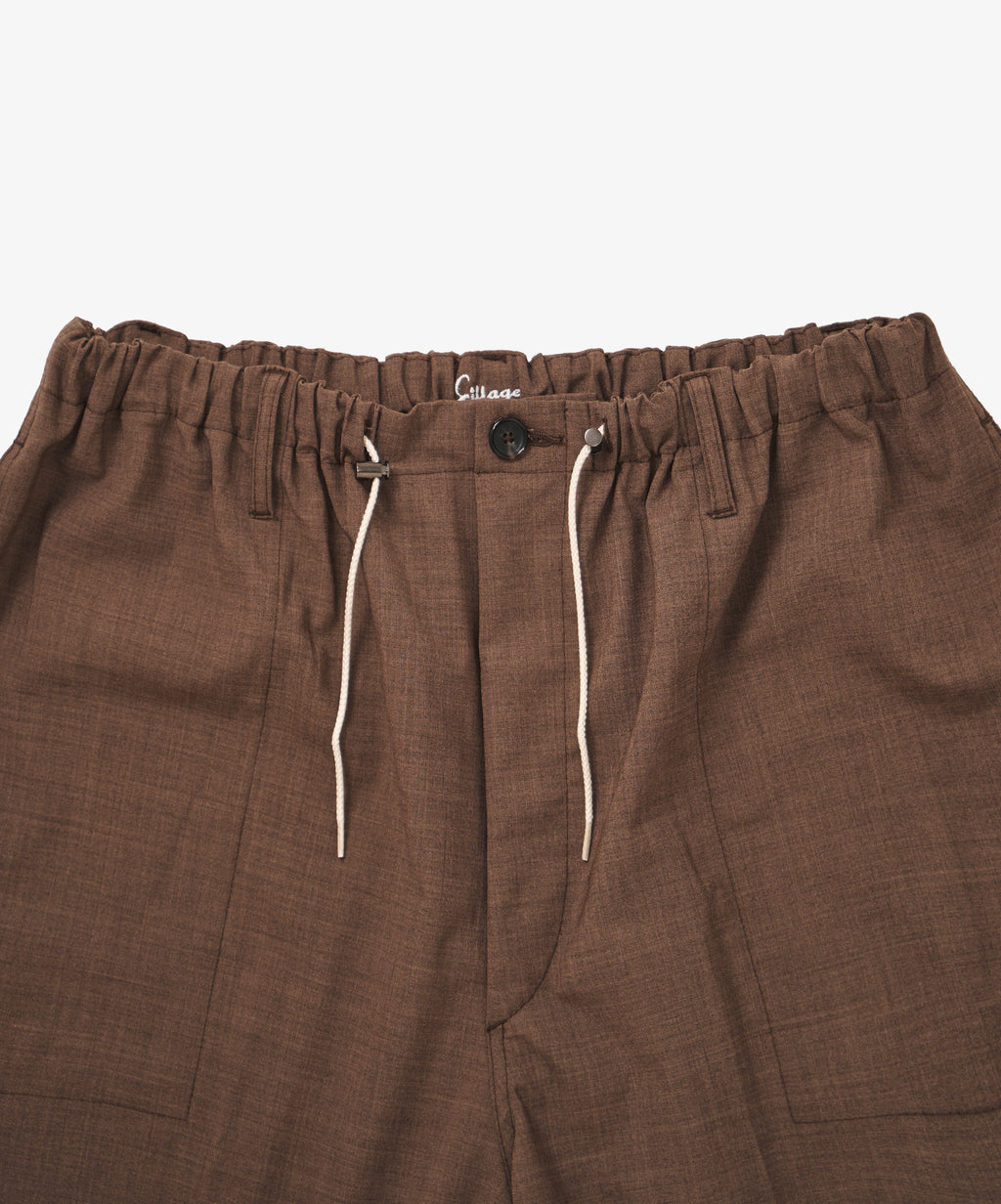 circular fatigue short pants brown