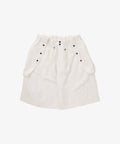 circular short pants linen white with suspenders - default