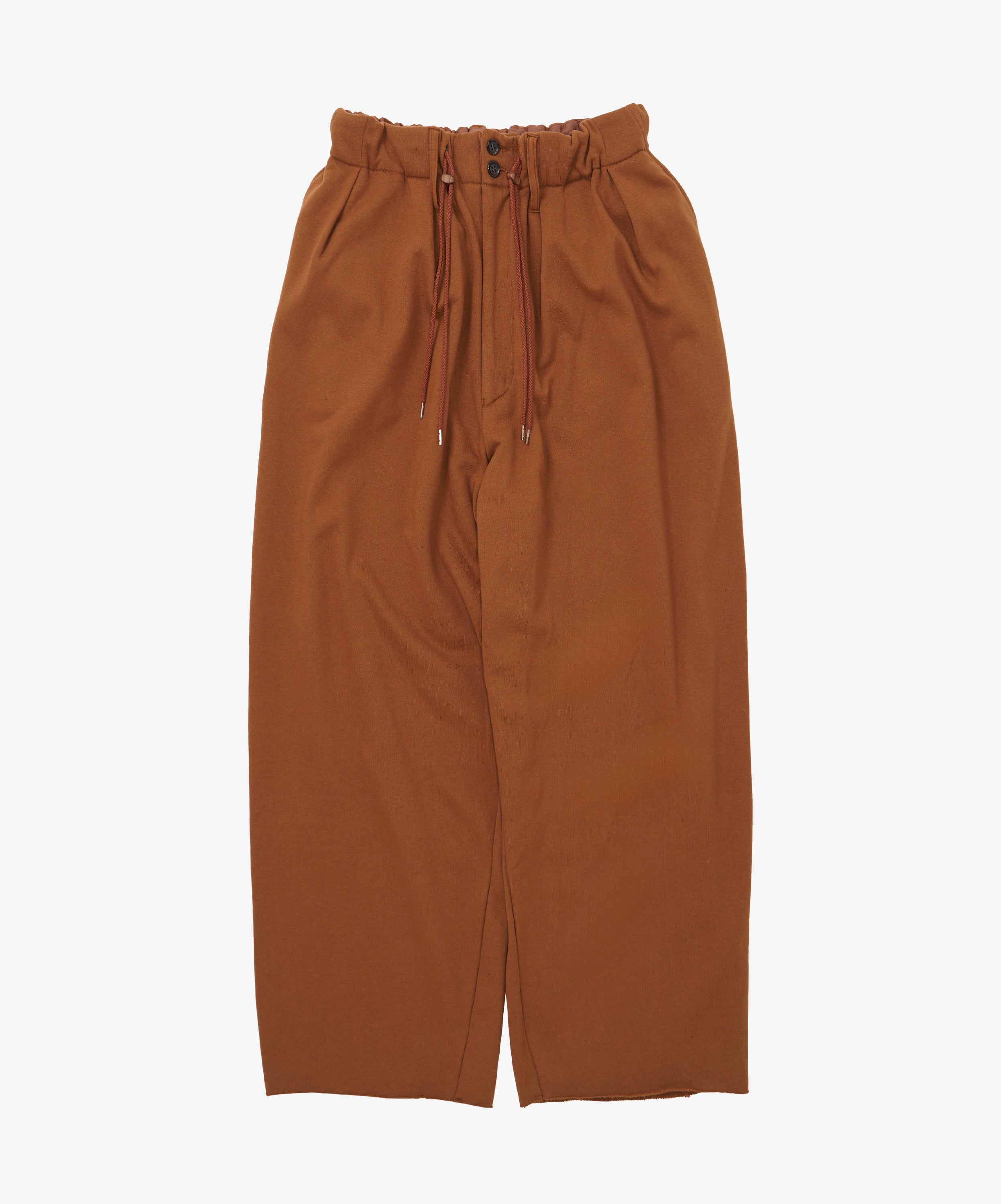 french terry circular pants brown - default